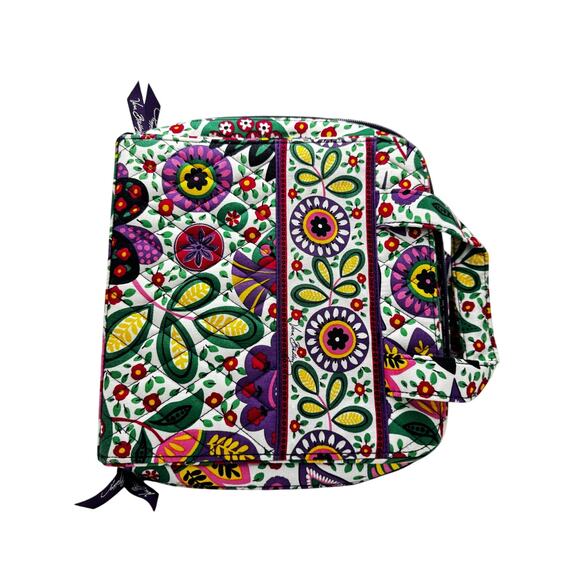 NWOT Vera Bradley Tech Organizer Viva La Vera Print Bright Colorful Floral Tote - Picture 2 of 6